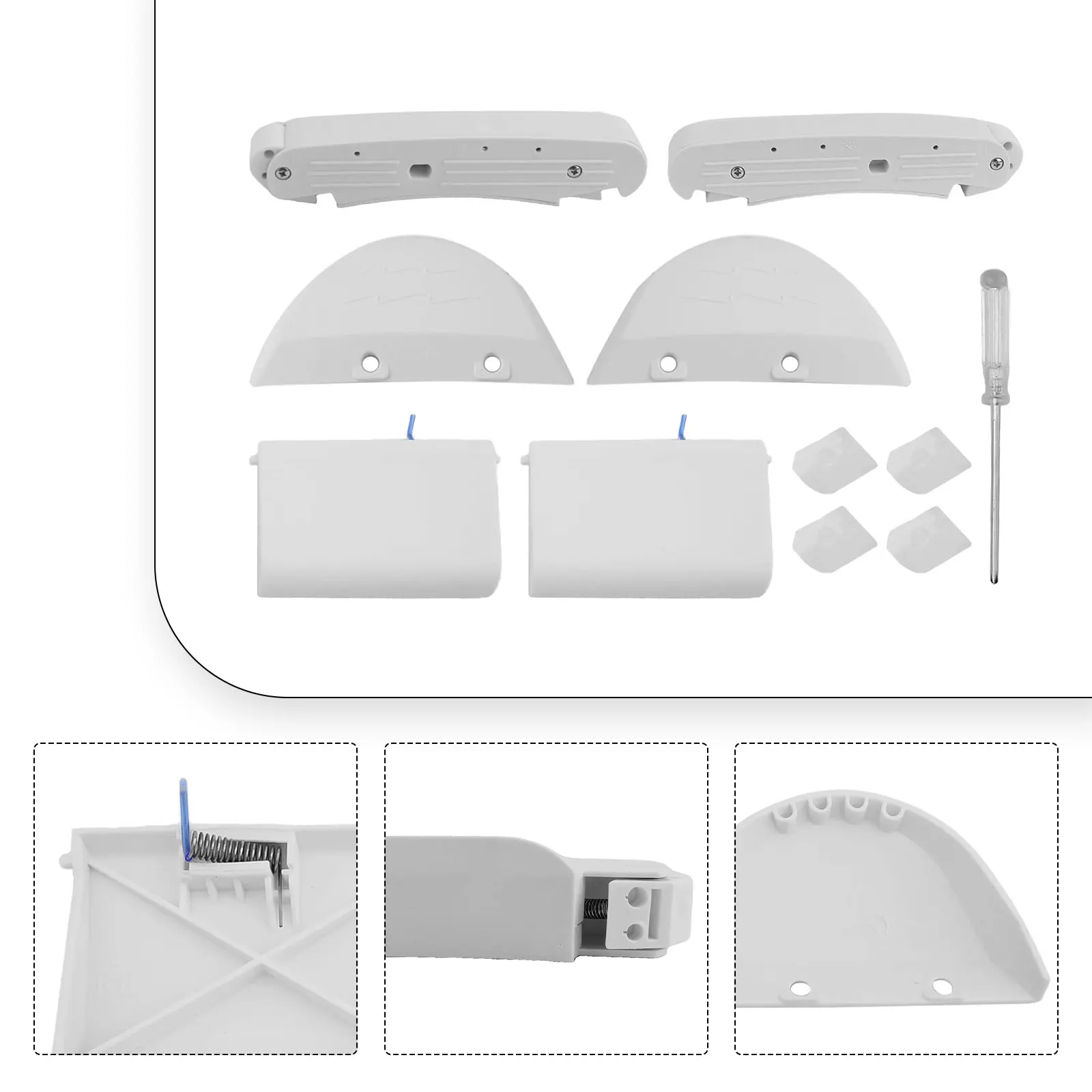 AXV417WHP For Hayward Navigator Pool Cleaners Kit with AXV604WHP Front and Rear Bezels AXV434WHP Flap AXV414P Pod Shoes