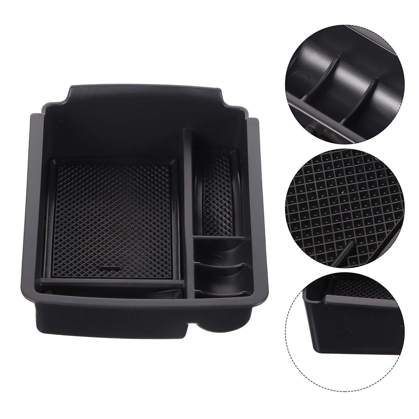 

Vehicle Armrest Storage Box Matte Plastic Organizer Center Console Tray Small Item Car Armrest Tray Car Interior Accessories
