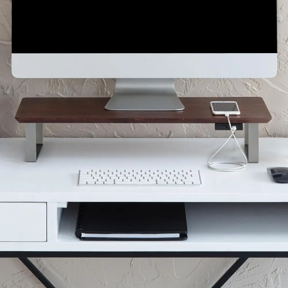 

Ergonomic Desk Organizer & Laptop Stand, Space-Saving Monitor Riser, Durable Construction, Easy Assembly, Suitable for Home & Of