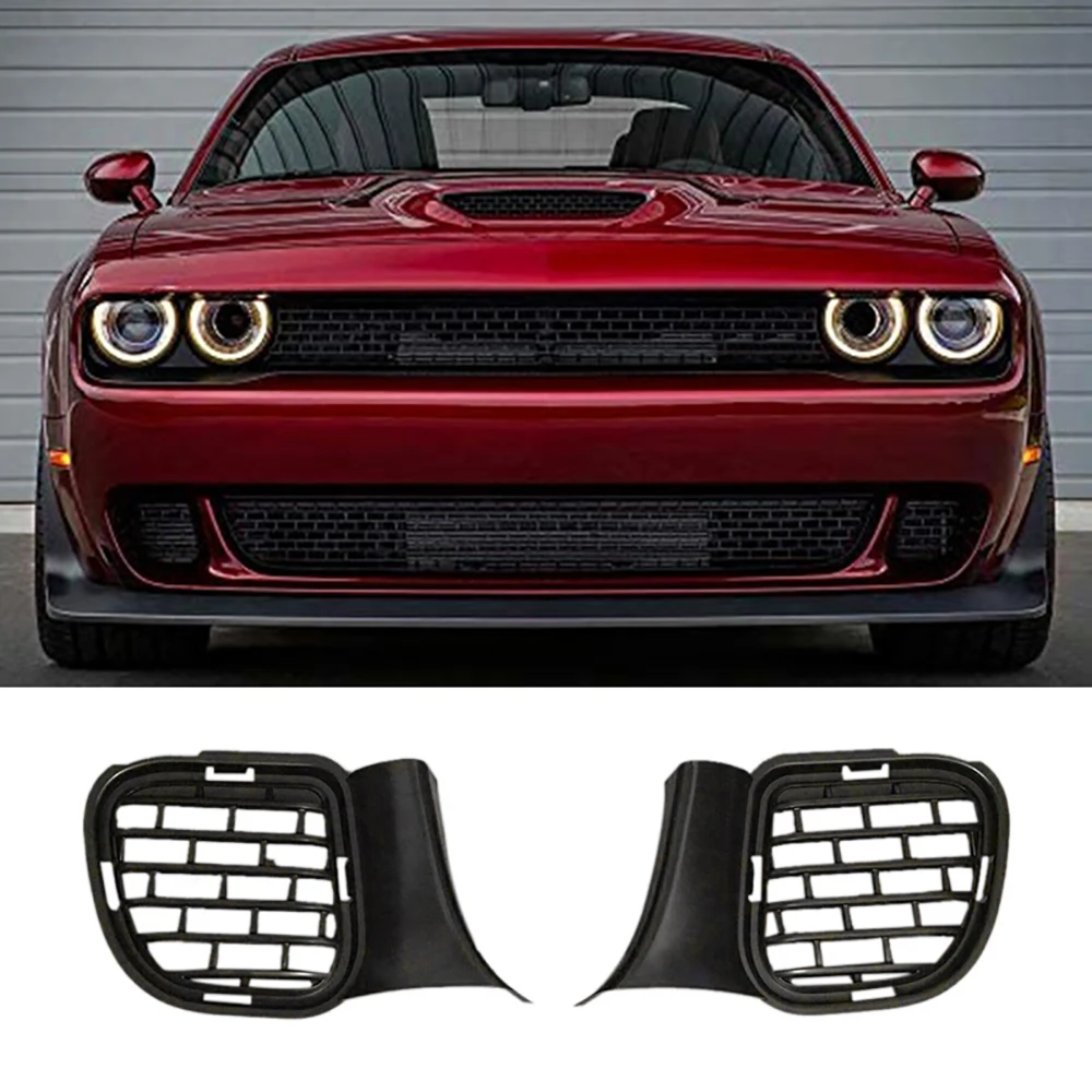 1pcs L/R Car Front Lower Bumper Fog Light Cover Grille 68259763AA, 68259762AA, CH1038187 for DODGE CHALLENGER 2015-2022