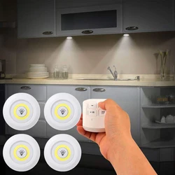 1/2/4/8/10 Super Bright LED Under Cabinet Light Wireless Remote Control Dimmable Wardrobe Night Lamp Home Bedroom Closet Kitchen