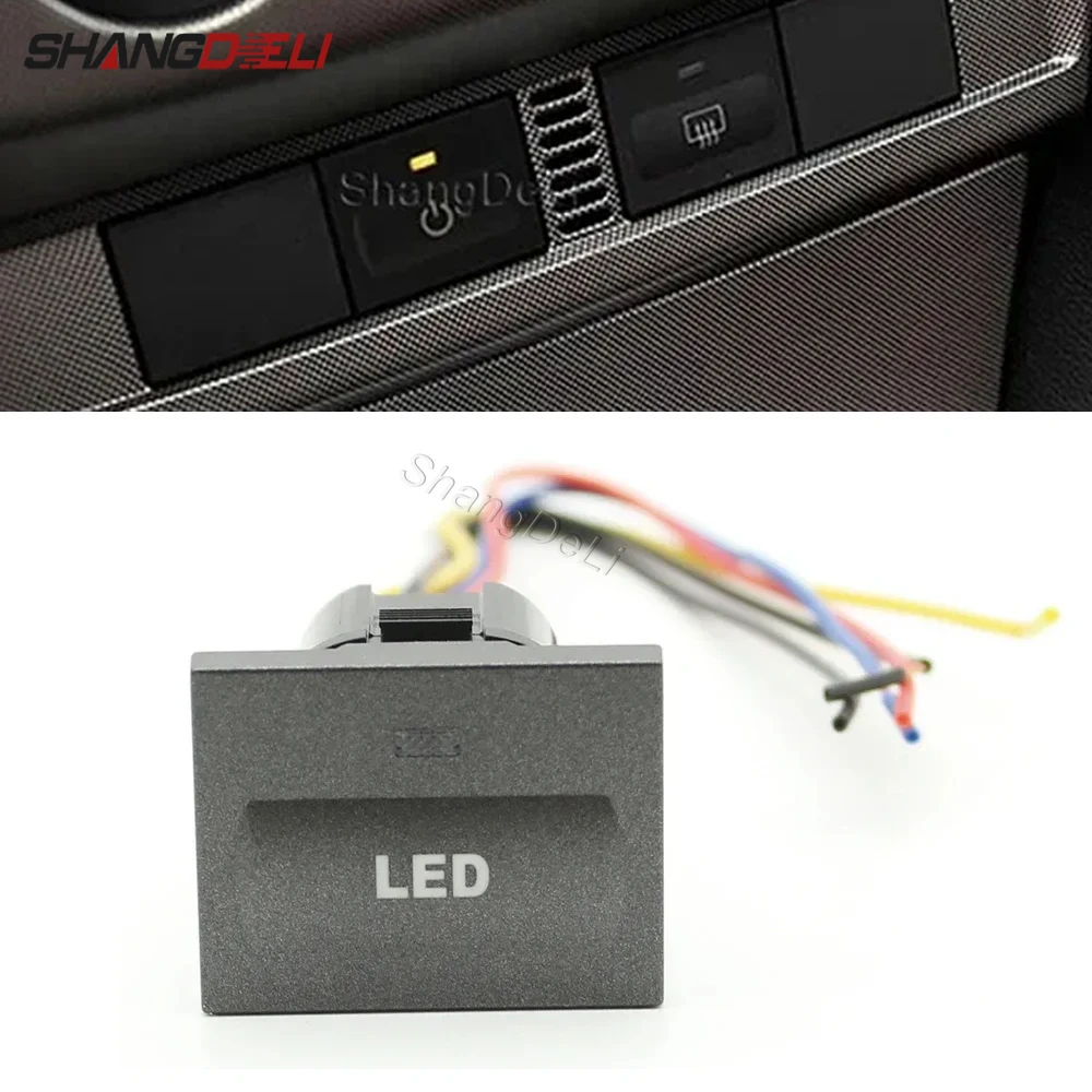 Car LED Light Switch Button With Connect wire for Ford Focus 2 Mk2 2009 2010 2011