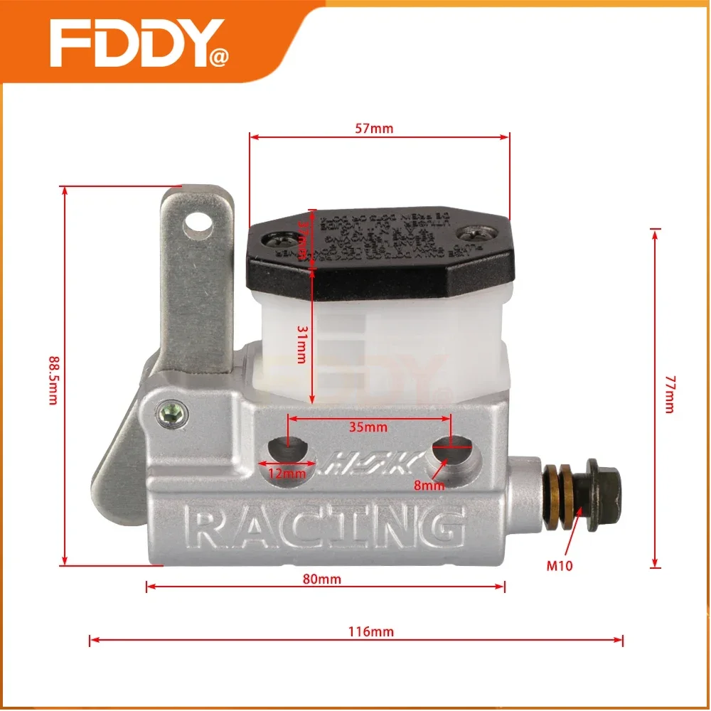 

Новый задний гидравлический тормозной цилиндр FDDYNEW для картинга, дрифт-трека, гоночного трицикла, квадроцикла, UTV, запасные части