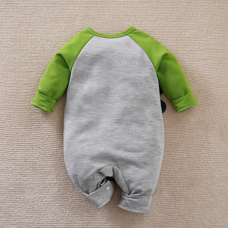 Spring And Autumn Boys And Girls Cute Cartoon Dinosaur 3d Printing  Comfortable Casual Baby Bodysuit