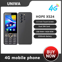 UNIWA HOPE XS24 3.5 Inch Touch Screen Keypad Phone Android 8.1 Dual SIM Quad Core 2GB+16GB 2500mAh 4G Cellphone Whatsapp