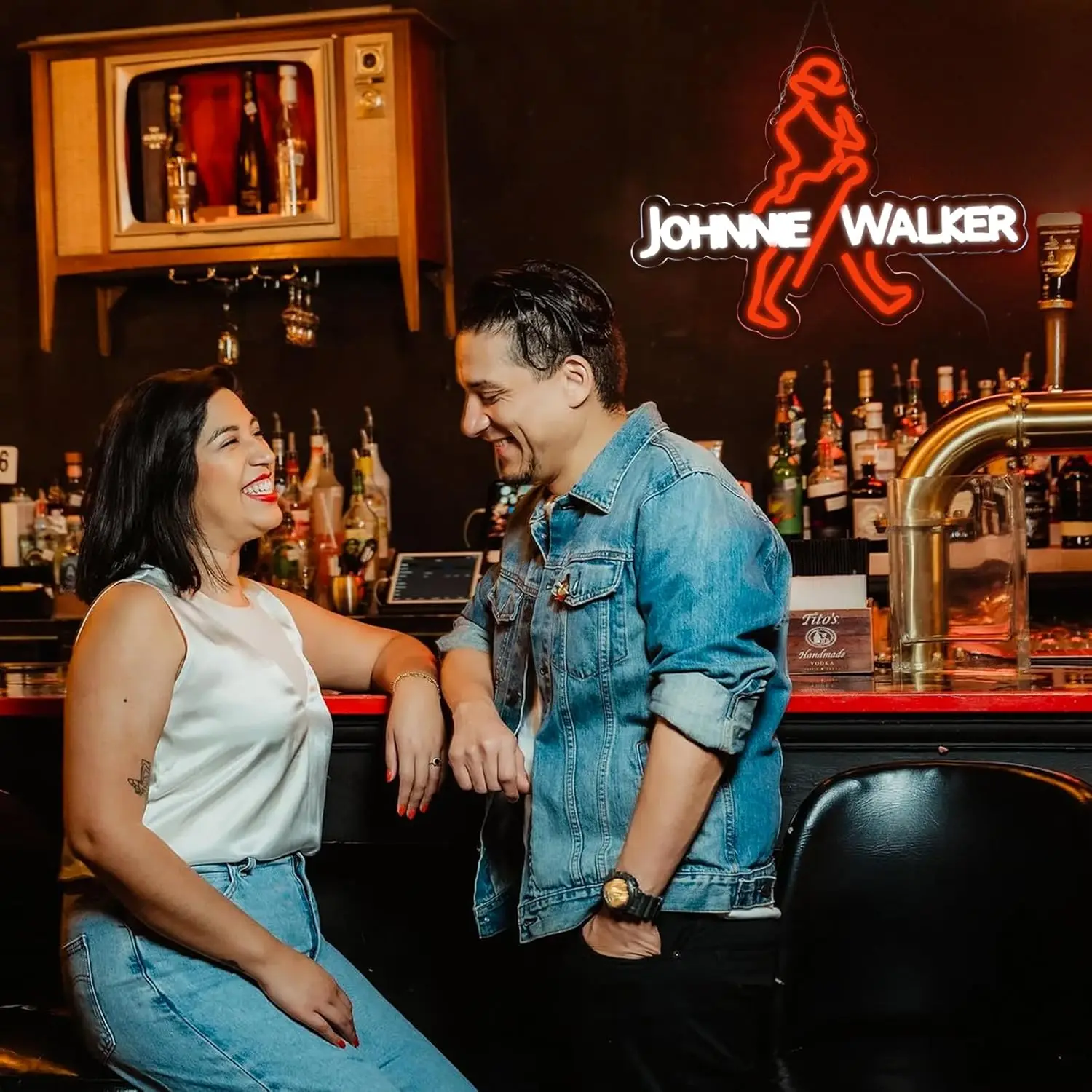 Whisky Neon Sign For Johnnie Walker Bar Pub Led Light Suitable For Garage Decor Business Display USB Powered Easy Hanging