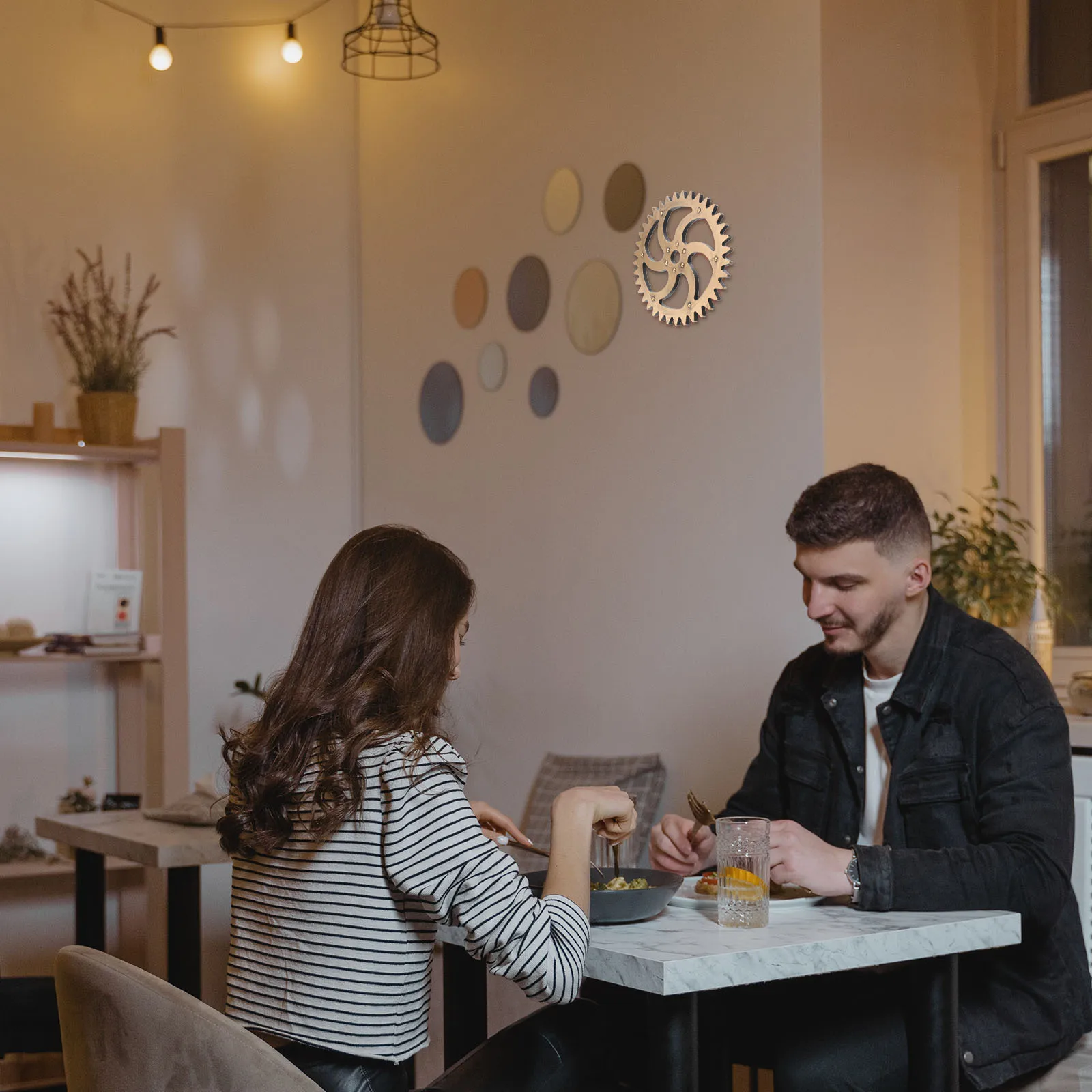 

Amosfun Industrial Gear Wall Decor Vintage Wheel Ornament for Bar Room Home Living