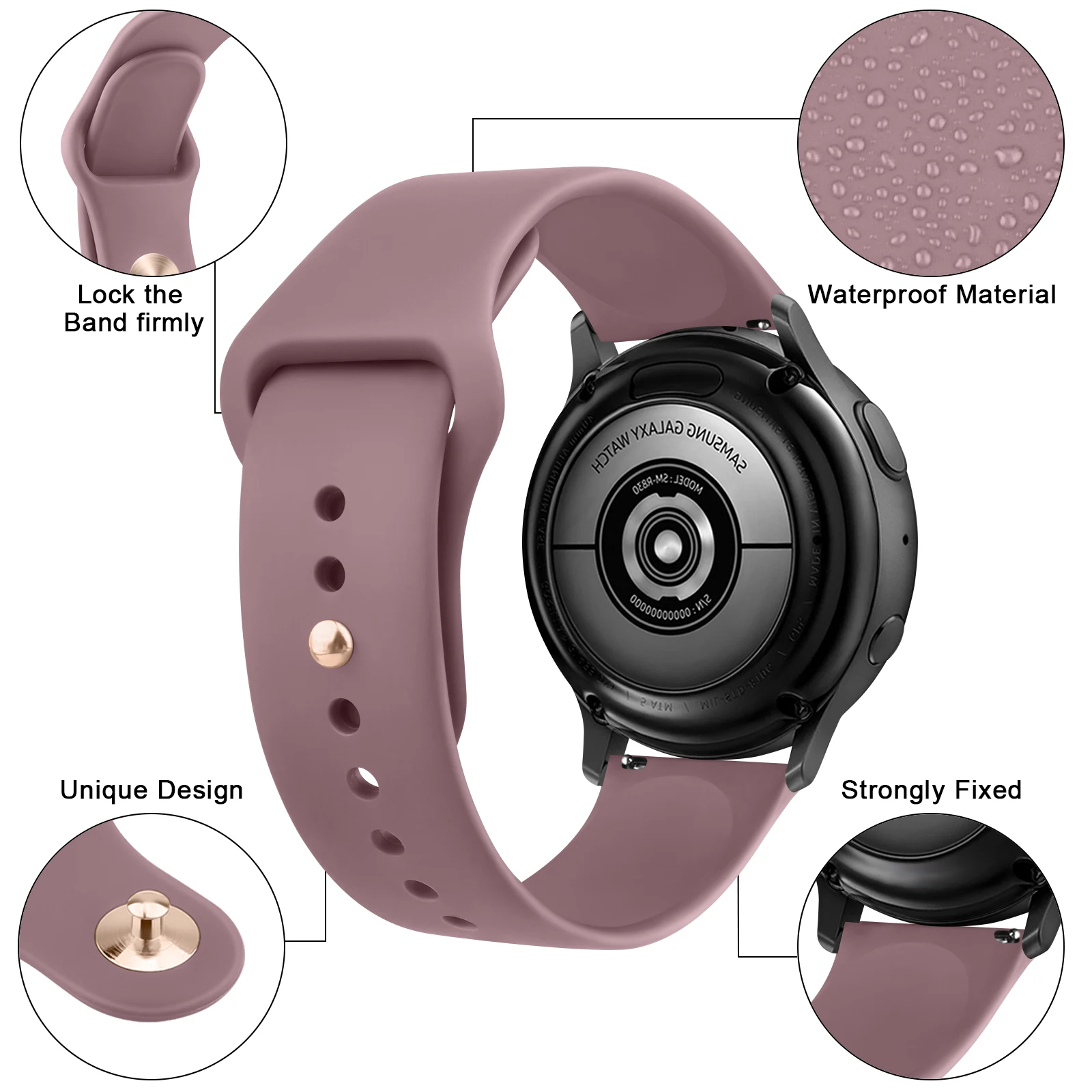 20 mm 22 mm Silikonband für Garmin Vivoactive 4 3 Music Venu Sq 2 Plus Armband für Forerunner 245 645 55 158/Vivomove 3 Armband