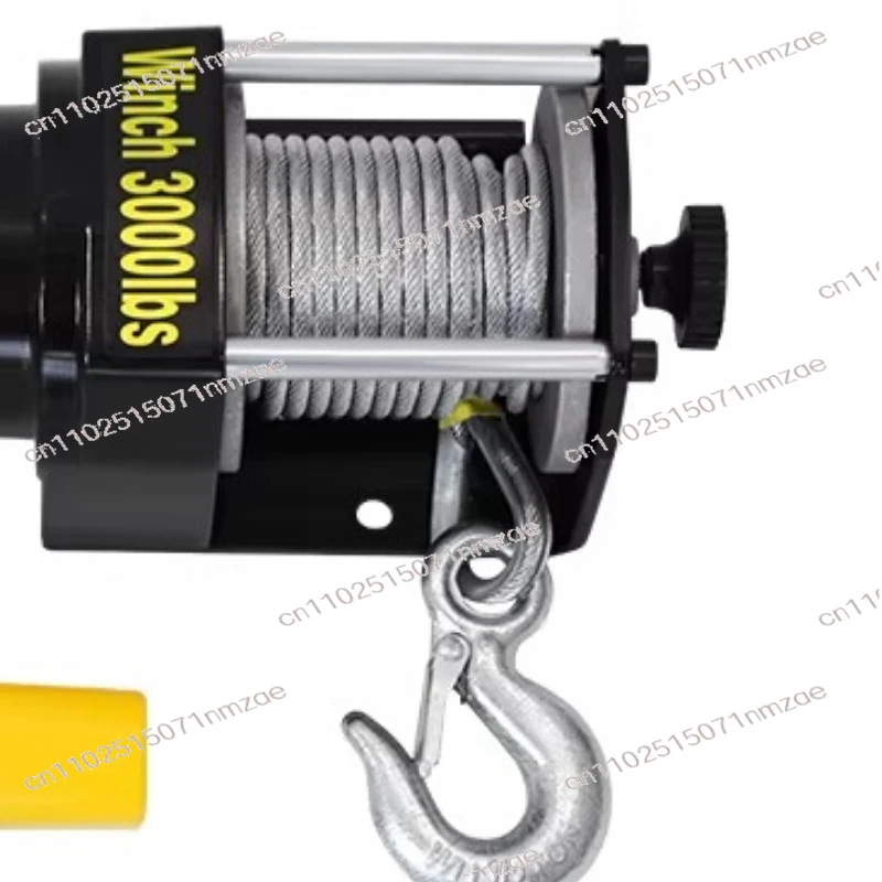 For Truck Trailer Boat Trailer Off-Road Recovery with Steel Cable Remote Control 3000LB Electric Winch 12V 24V Waterproof