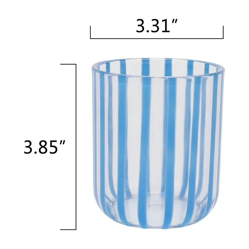 by Becky G. & Alejandra 14-Ounce Short Acrylic Stripe Line Tumbler, Blue image 6