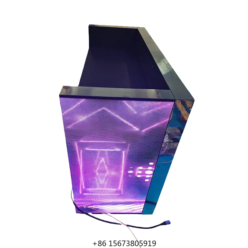 P2.6 P3.91 P4.81 Seamless Visual Dj Desk Stand Facade Booth Podium Table Portable Led Video Display Screen Dj Booth