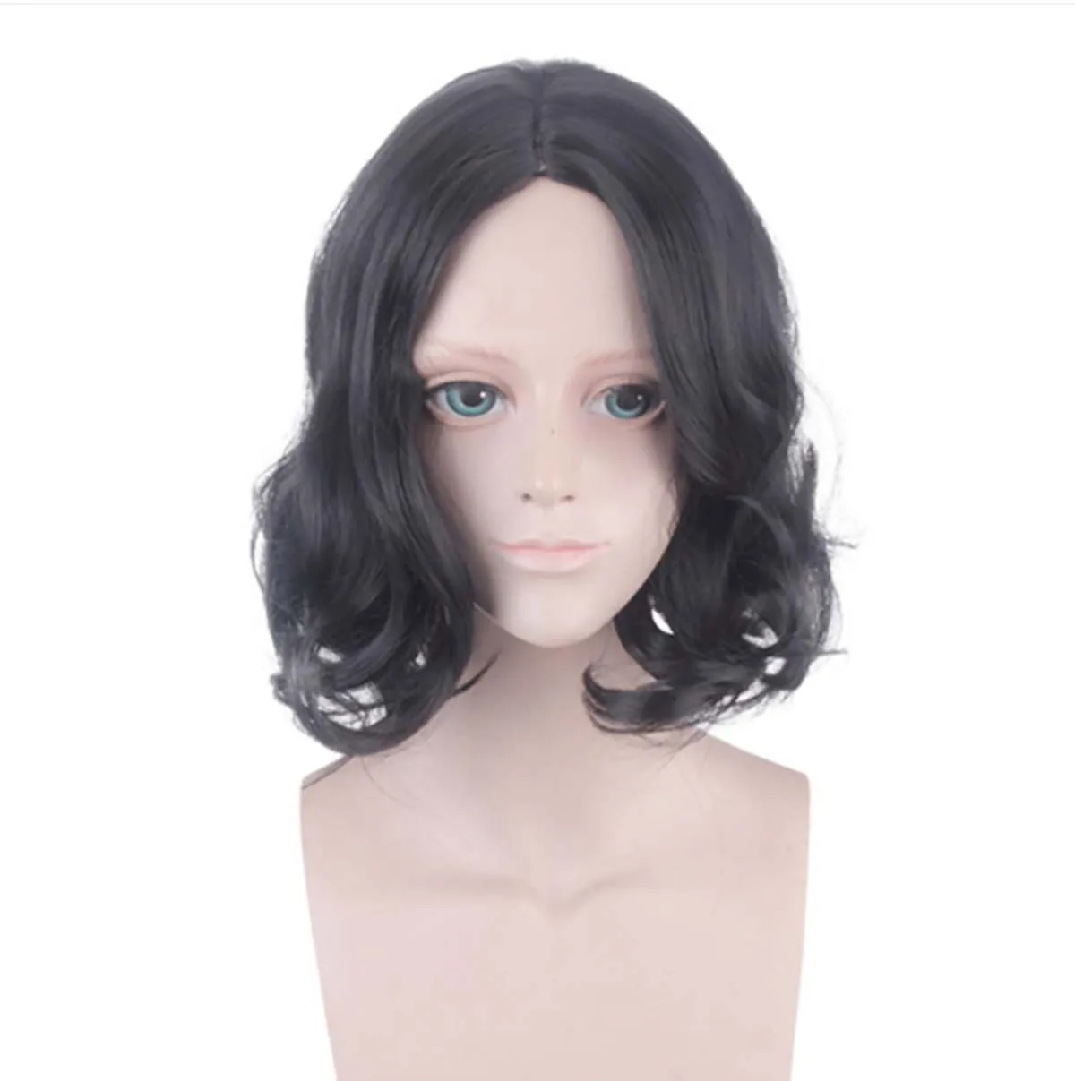 วิกผมสีดำหยิกสำหรับผู้ชาย แต่งกายเป็นศาสตราจารย์เซเวอร์รัส สเนป ในวันฮาโลวีน