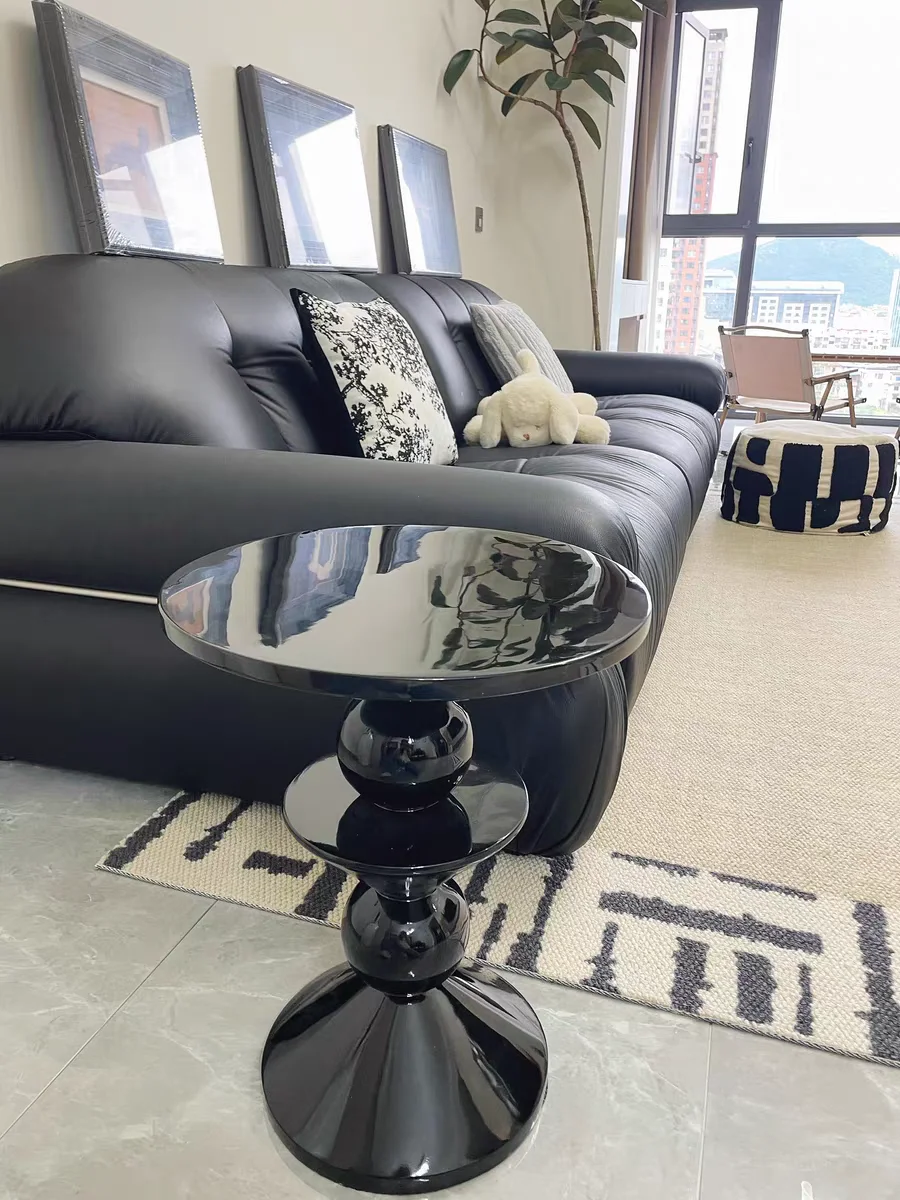 Retro corner table, creative circular edge table, modern coffee table, sofa edge table YX840TB