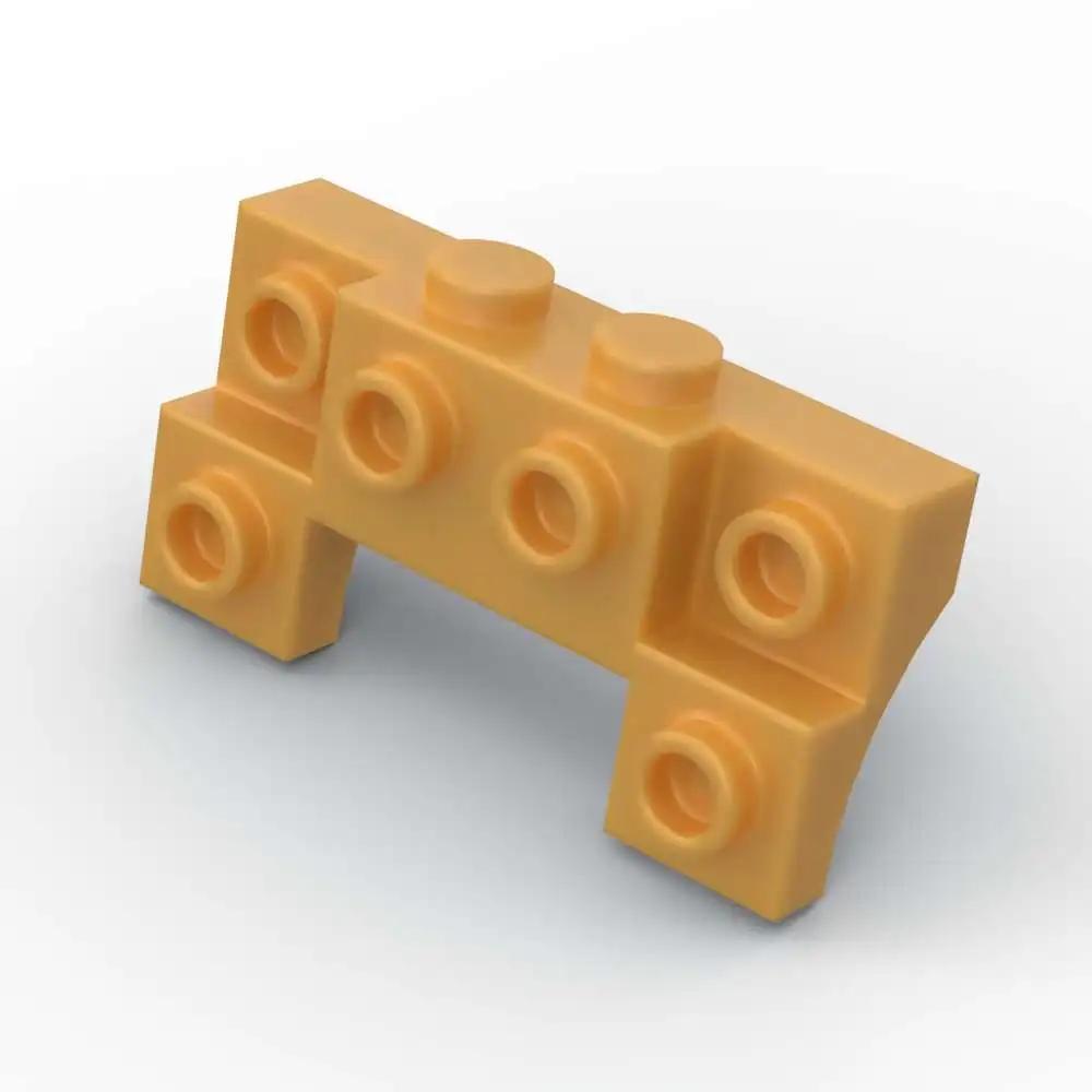 MOC 10개 부품 브릭 14520 수정된 2x4-1x4 2개의 홈이 있는 스터드 빌딩 블록 세트 얇은 측면 입자 장난감 생일 어린이 선물