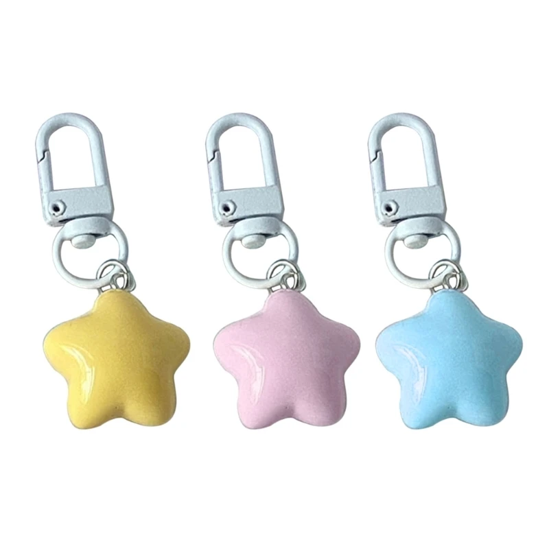 Acrylic Five-Pointed Star Phone Shell Chain Novel Phone Pendant Colorful Star Keychain Phone Buckle Decoration