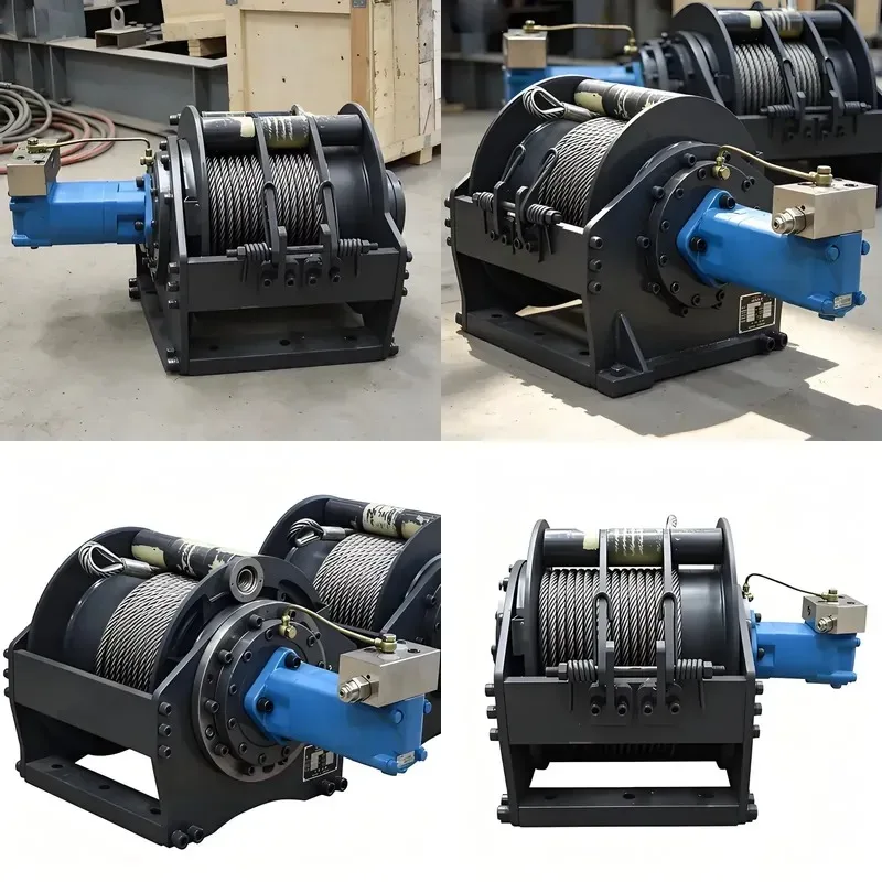 CE Marine High Efficiency Hydraulic Wire Rope Winch 2 Ton Mini