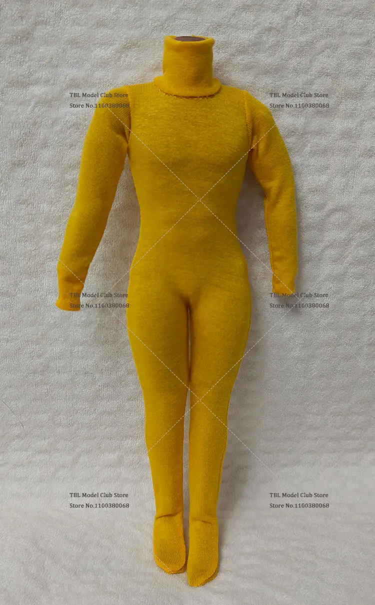 In Voorraad 1/6 Schaal Mannelijke Soldaat Hoge Hals Lange Mouw Effen Kleur Strakke Jumpsuit Voor 12 ''PHICEN TBL HT action Figure Pop