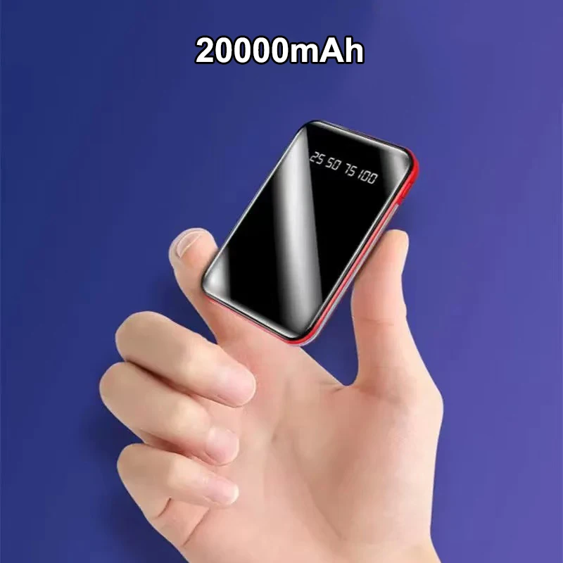 

Портативное зарядное устройство Mini Power Bank 20000 мАч, внешний аккумулятор Powerbank для iPhone 17 X, Samsung, Huawei, Xiaomi, зарядные устройства для мобильных телефонов
