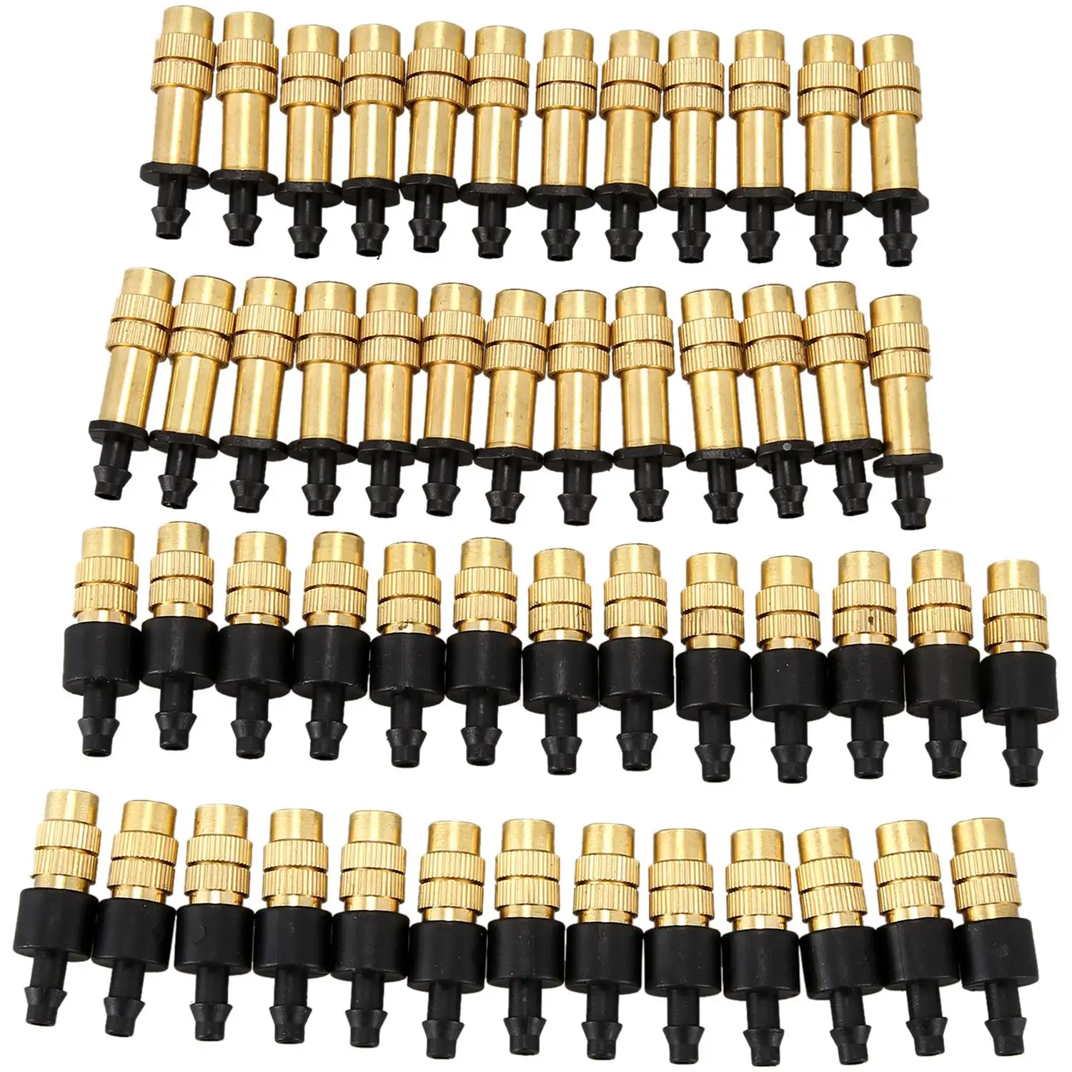 Beauty 50PCS Adjustable Sprayer Brass Misting Nozzle Atomizing Sprinkler for Mini Drip Garden Watering Irrigation Spray