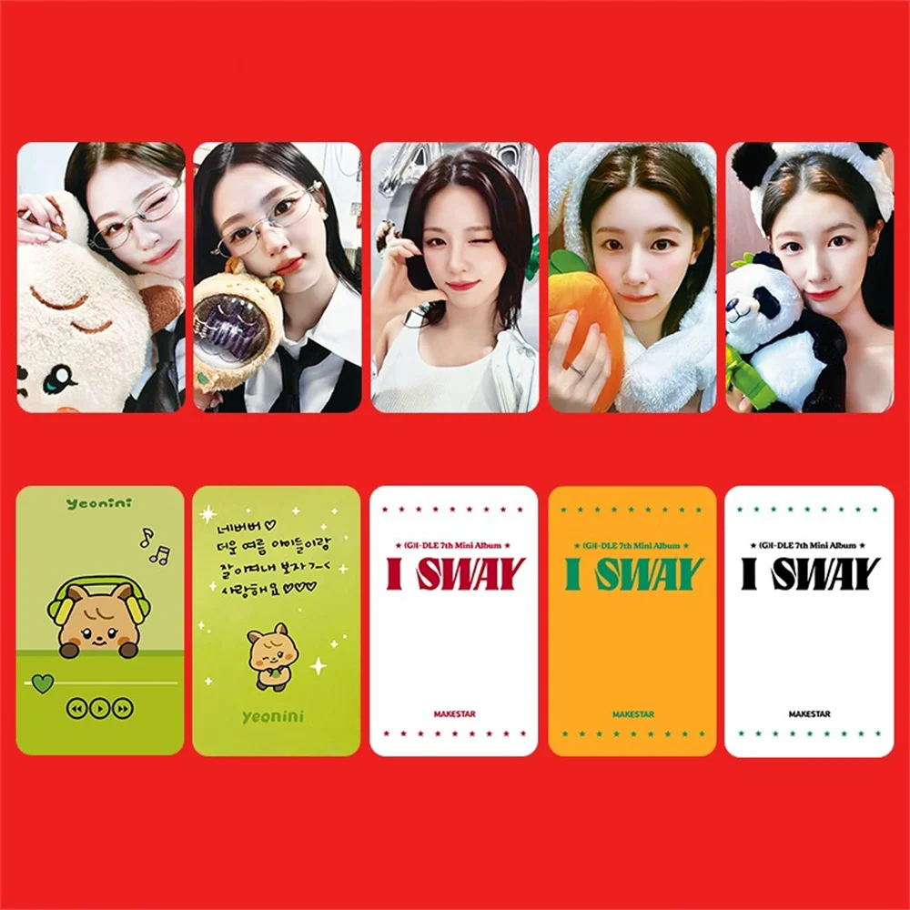 KPOP GIDLE I SWAY Photocard  LOMO Card Two-sided Postcard Songyuqi Minnie So-yeon ChoMiYeon Shuhua Fans Collectible Special Card