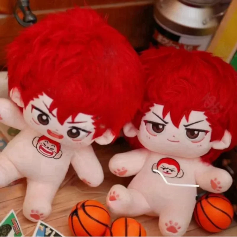 Anime SLAM DUNK Sakuragi Hanamichi 20cm Plush Dolls Toy Nude Doll Plushie Cosplay