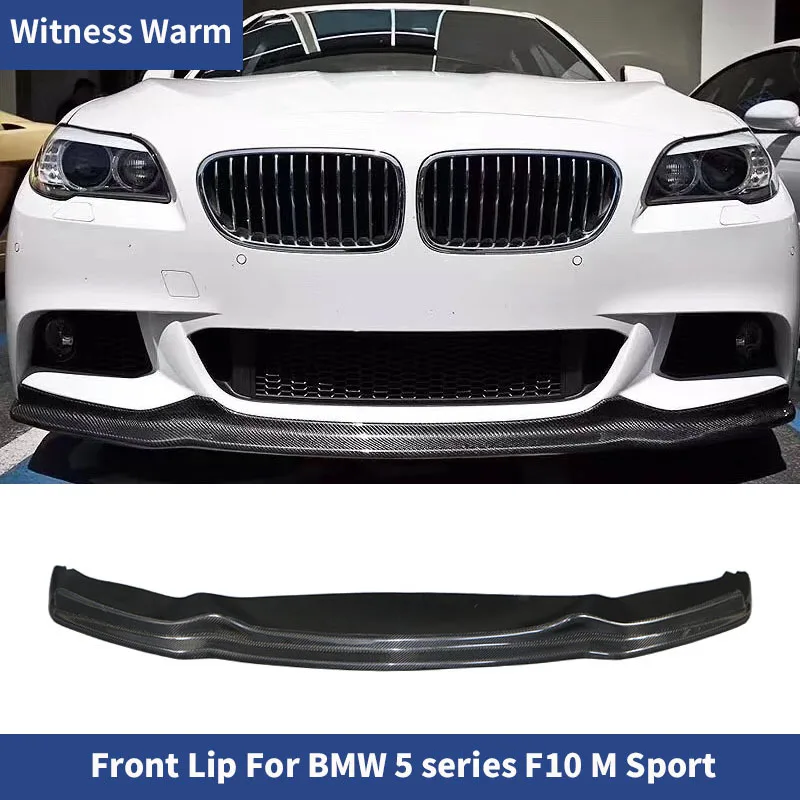 Real Carbon Fiber Front Lip Bumper Spoiler for Bmw 5 Series F10 535i 528i M-tech Sport Bumper Car Body Kit