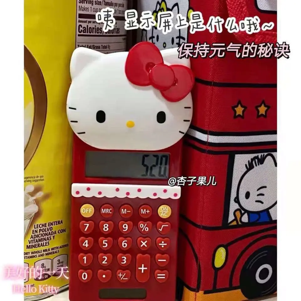 Cute Hello Kitty Calculator 3d Cartoon Shaped Office Calculator Pink Portable Desktop Calculator