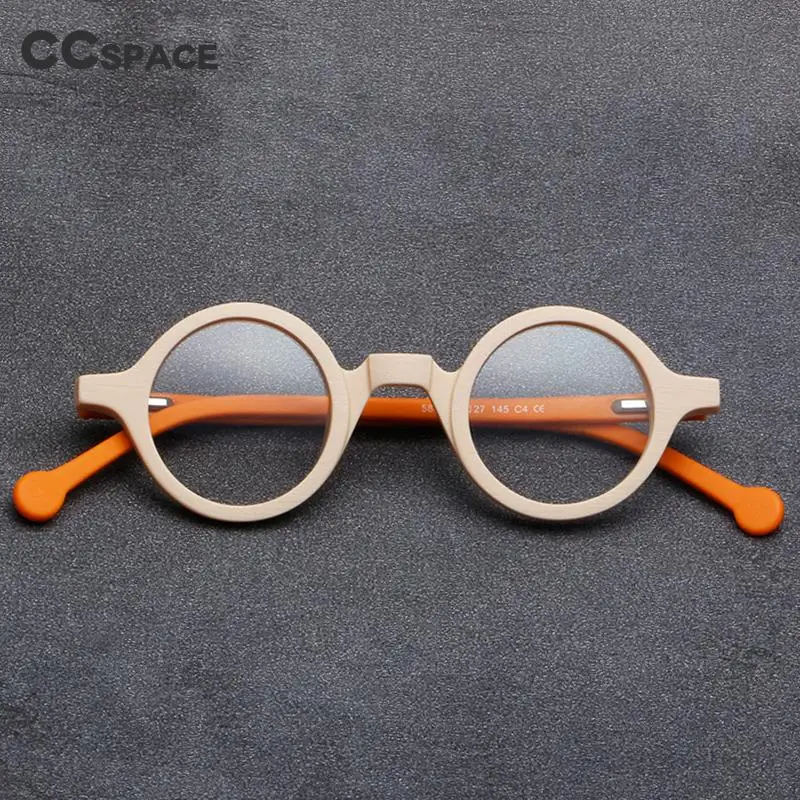 55724 Vintage Round Acetate Glasses Frame Men Optical Prescription Eyeglasses Frame Women Korea Luxury Brand Eyewear