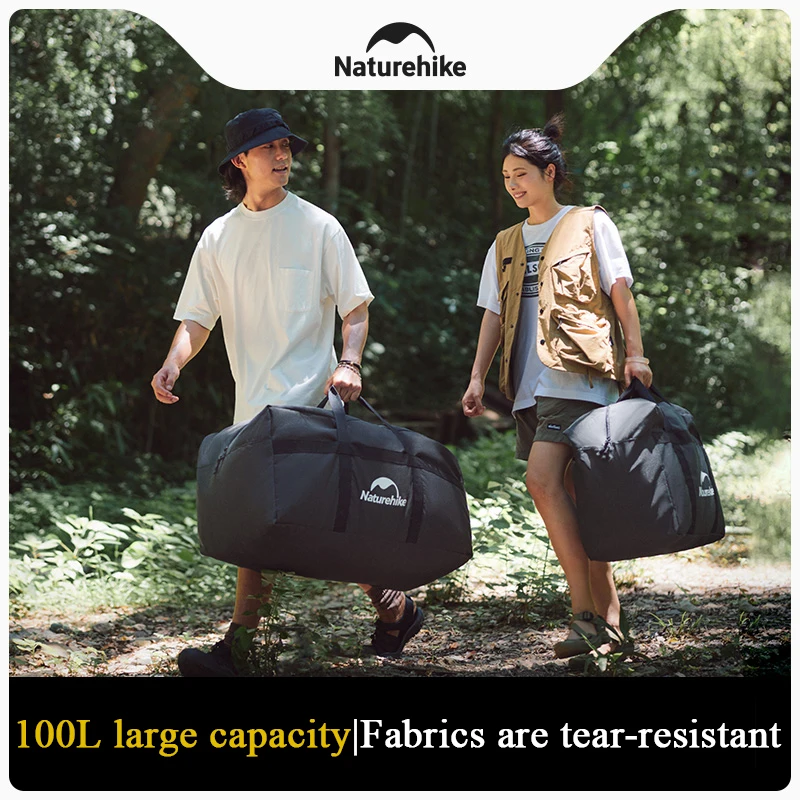 Naturehike Folding Large Capacity Storage Bags 45L 100L Carry Bag Camping Accessories Travel Bag for Family Outdoor Activities