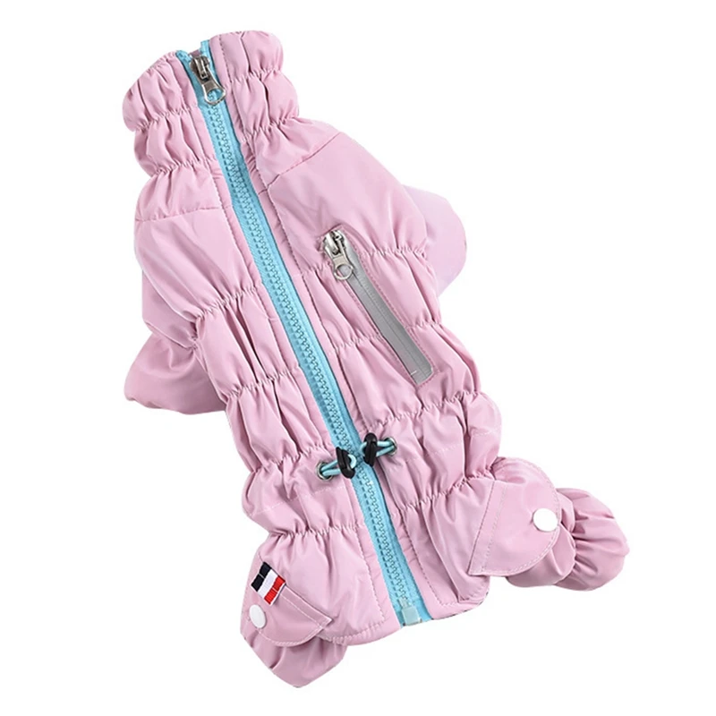 

Snowproof Dog Windbreaker Apparel For Small Medium Puppy Warm Winter Outdoor Jacket Pet High Neck Warm Clothes