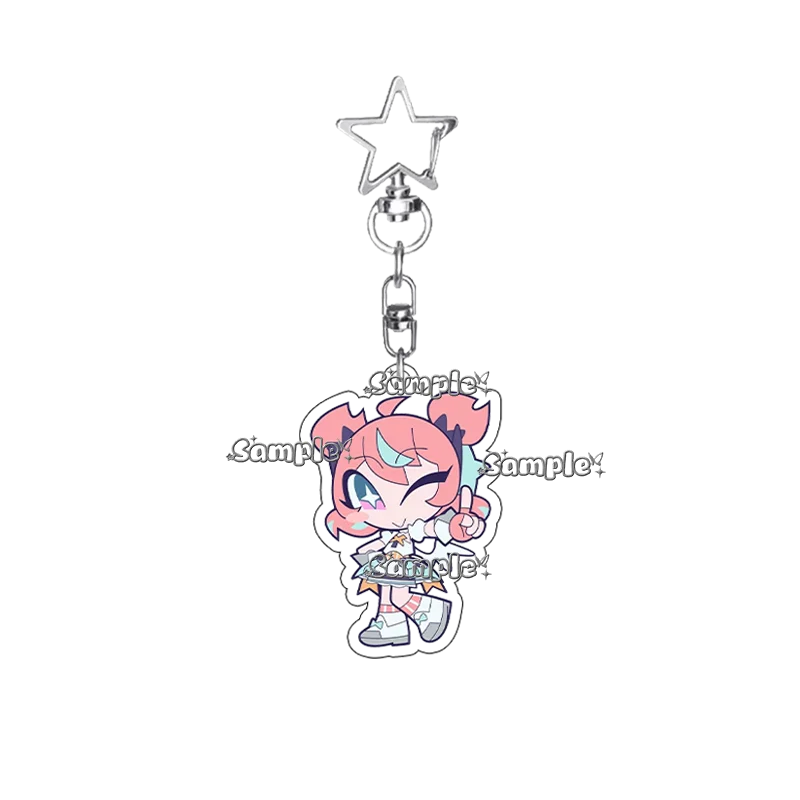 Cartoon Cute Anime Blue Archive Style Kawaii School Girls Angel Demon Q Version Acrylic Keychain Backpack Keyring Pendant Decor view 3