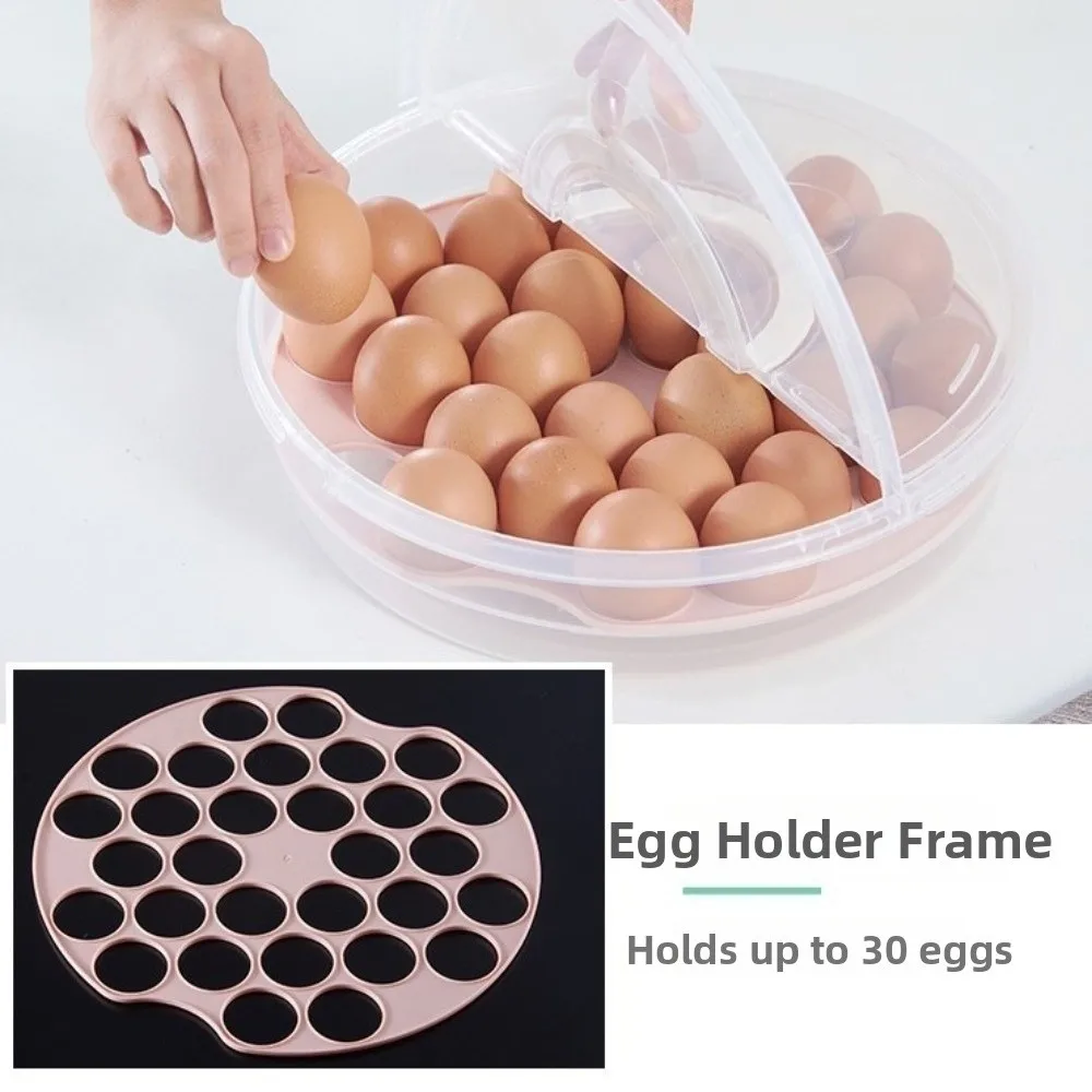 Clear Dumplings Organizer Multilayer With Sealed Lid Food Storage Container multi-functional Space Saving Round Dumpling Box