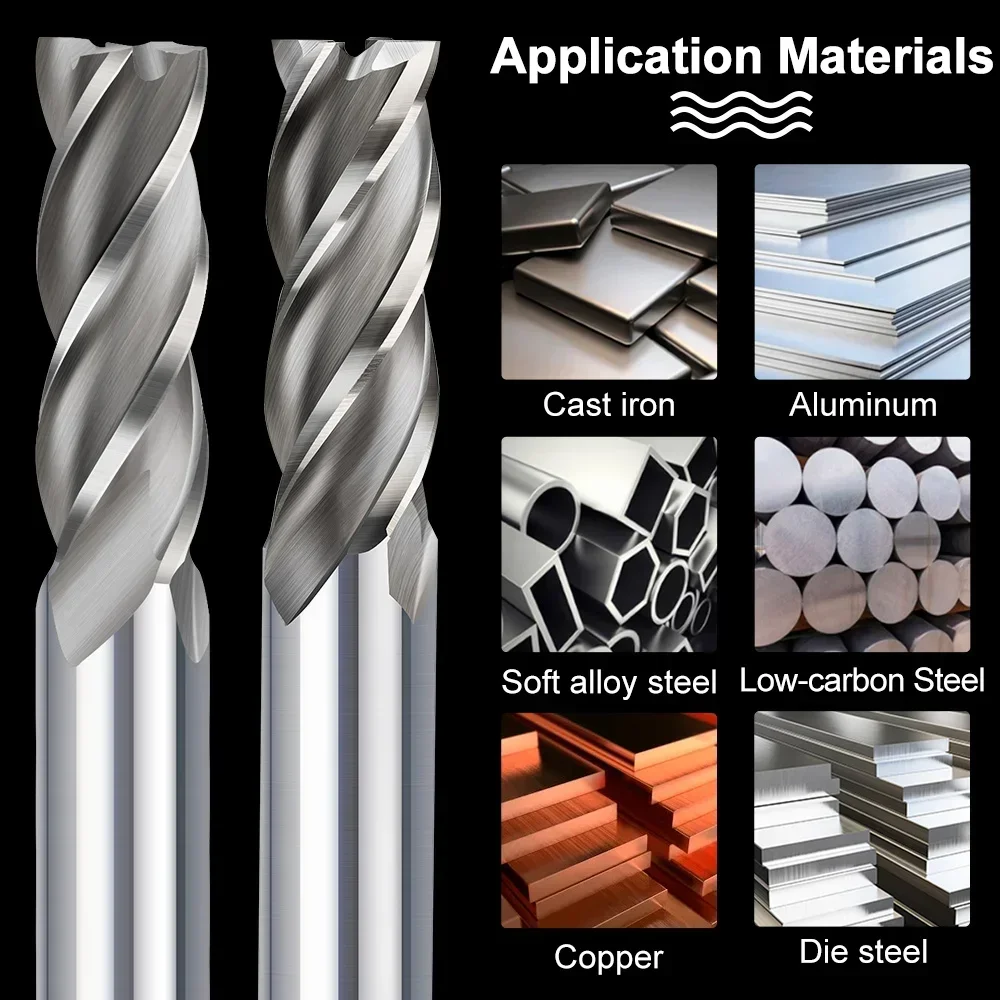 Imagem -06 - Hss End Mill para Madeira e Metal Fresa Bit Roteador Máquina Cnc Bit Roteador mm mm mm mm mm mm Milímetros Milímetros 10 Milímetros 12 Milímetros 10 Peças