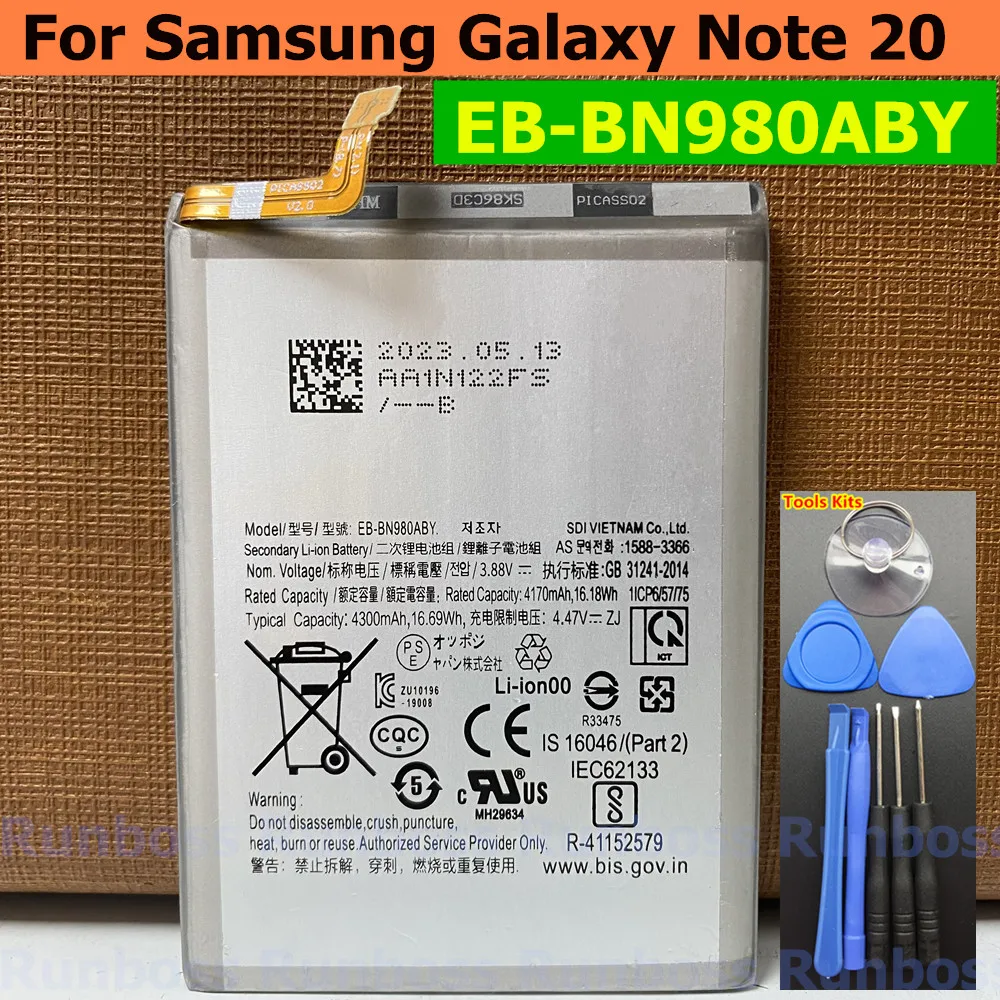 EB-BN980ABY 4300mAh New High Quality Replacement Battery For Samsung Galaxy Note 20 4G 5G N980 N981 N981B N981U SM-N980F/DS