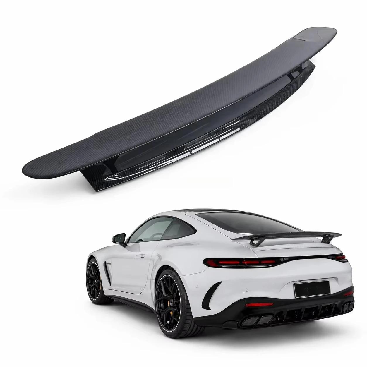 For GT C192 GT43 GT53 GT55 GT63 Coupe 2024+ OEM Style Dry Carbon Fiber Rear Spoiler Wing
