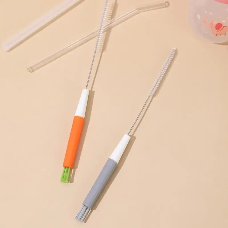 Multifunctional Straw Brush Milk Bottle Straw Brush Small Brush Cleaner Tools