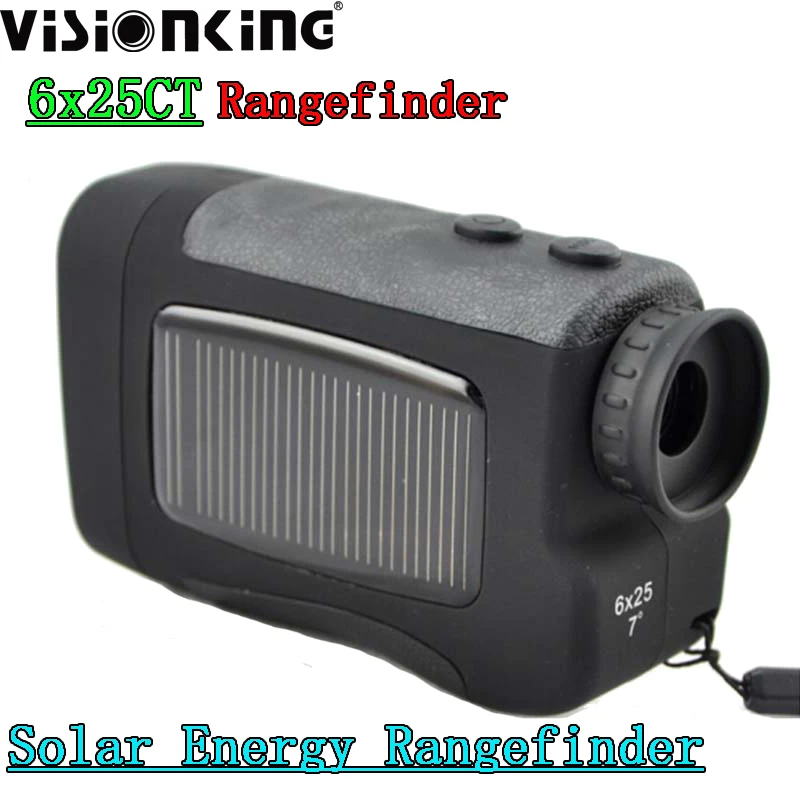 Visionking Portable 6x25 Laser Rangefinder 600m Distance Meter Outdoor Golf Hunting LCD Roof Optics Monocular With Solar Energy