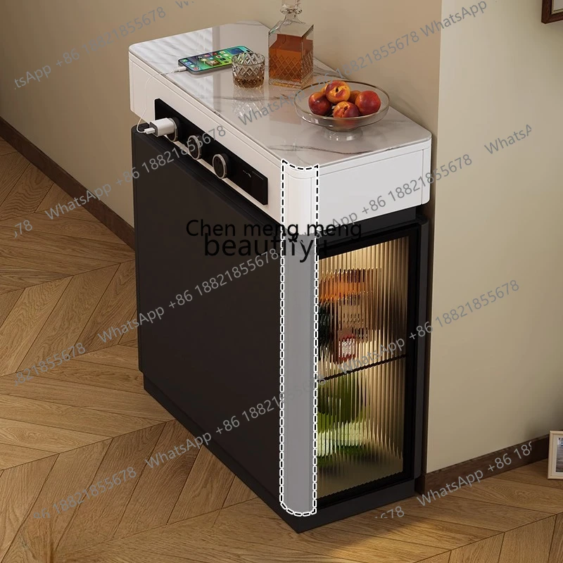 X Movable Freestanding Island Modern Minimalist Small Apartment Narrow Guide Table Rock Board Mini Storage Cabinet