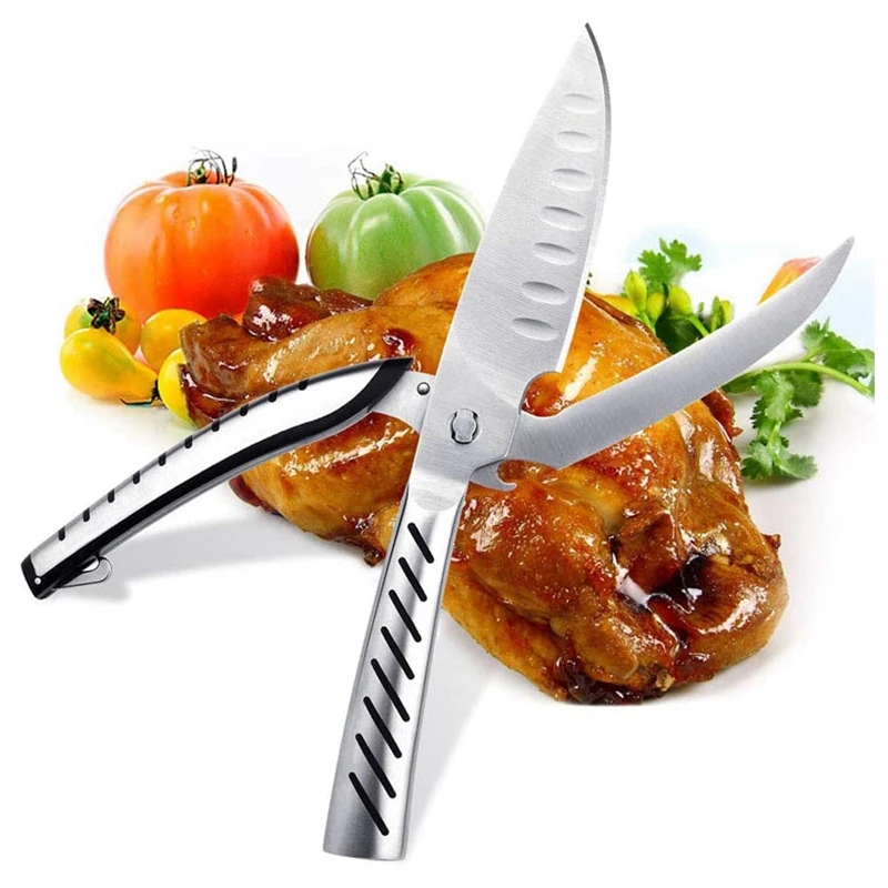 Multifunction Kitchen Scissors, Dismantling Of Stainless Steel Poultry Scissors For Chicken, Fish, Meat And Grill