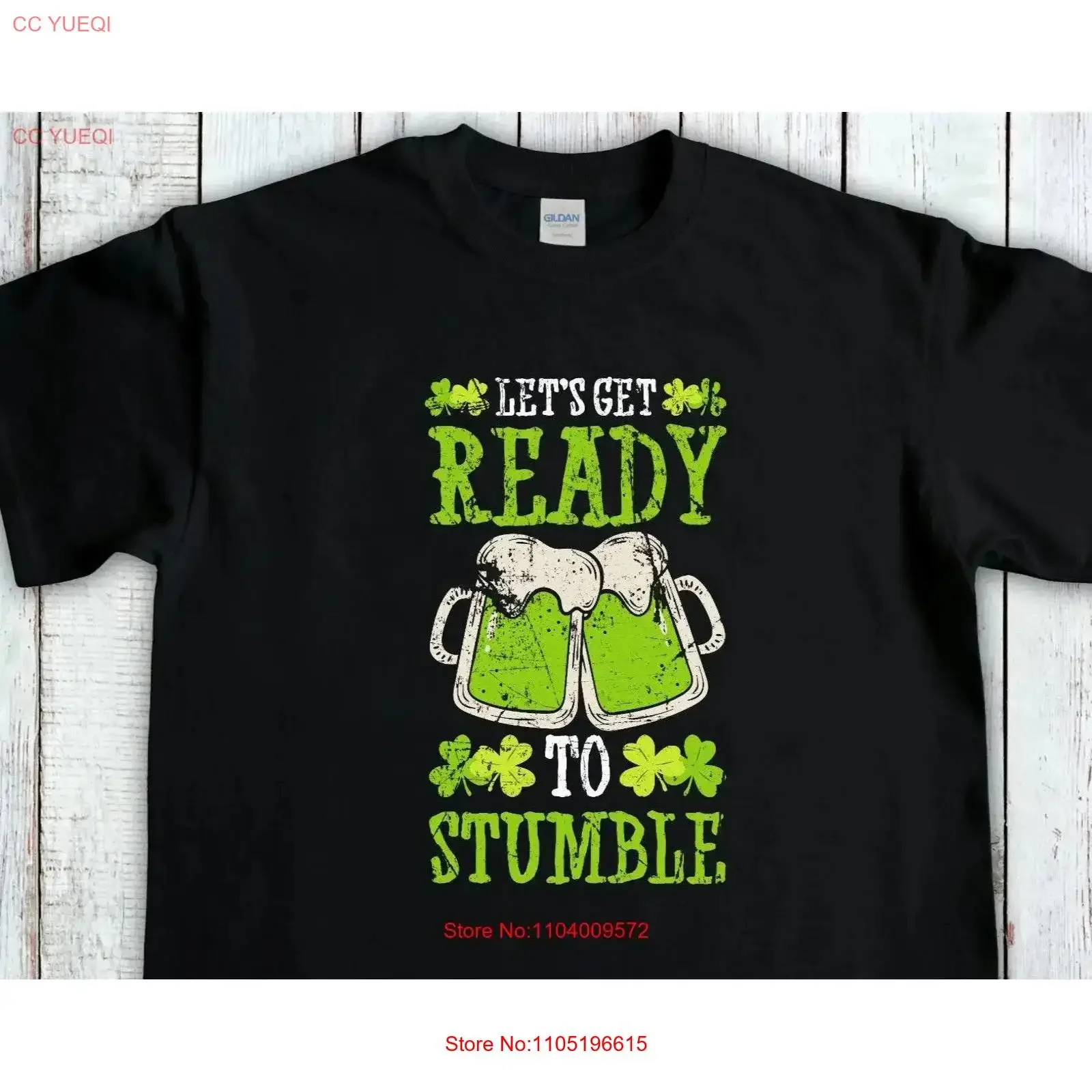 St Patricks Day T Shirt Lets Get Ready To Stumble Drinking Shamrock Lucky Pattys Ireland vintage Washed Slightly streetwear