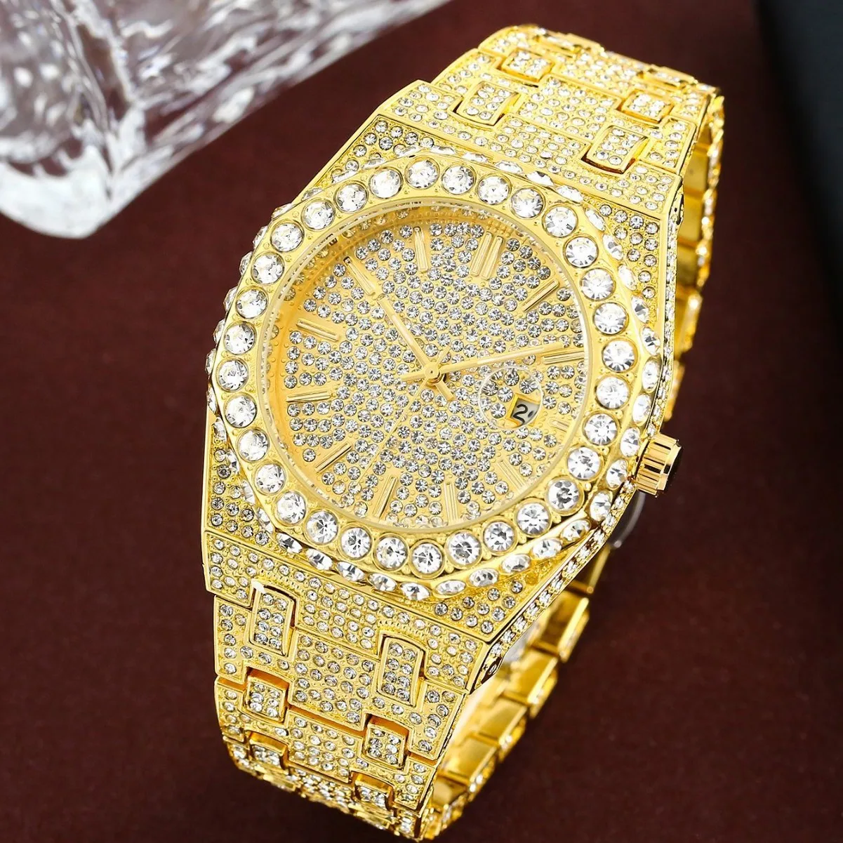 2026 Luxury Diamond Men's Watch High Quality Hip Hop Men's Quartz Watch Ice Sensation Men's Watch