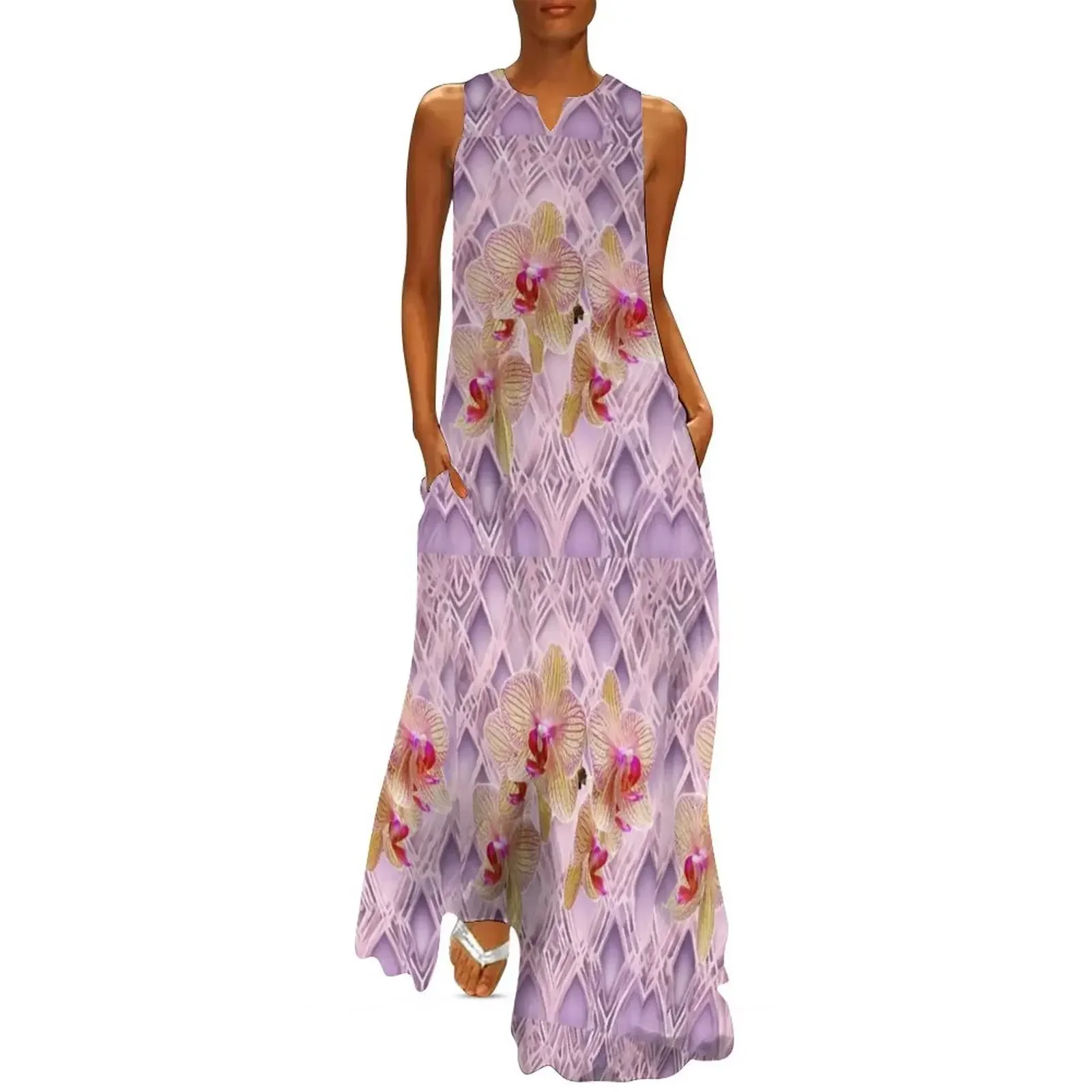 

Moth Orchid 2 Long Dress dresses for women 2025 Women's clothing Elegant gown Dress