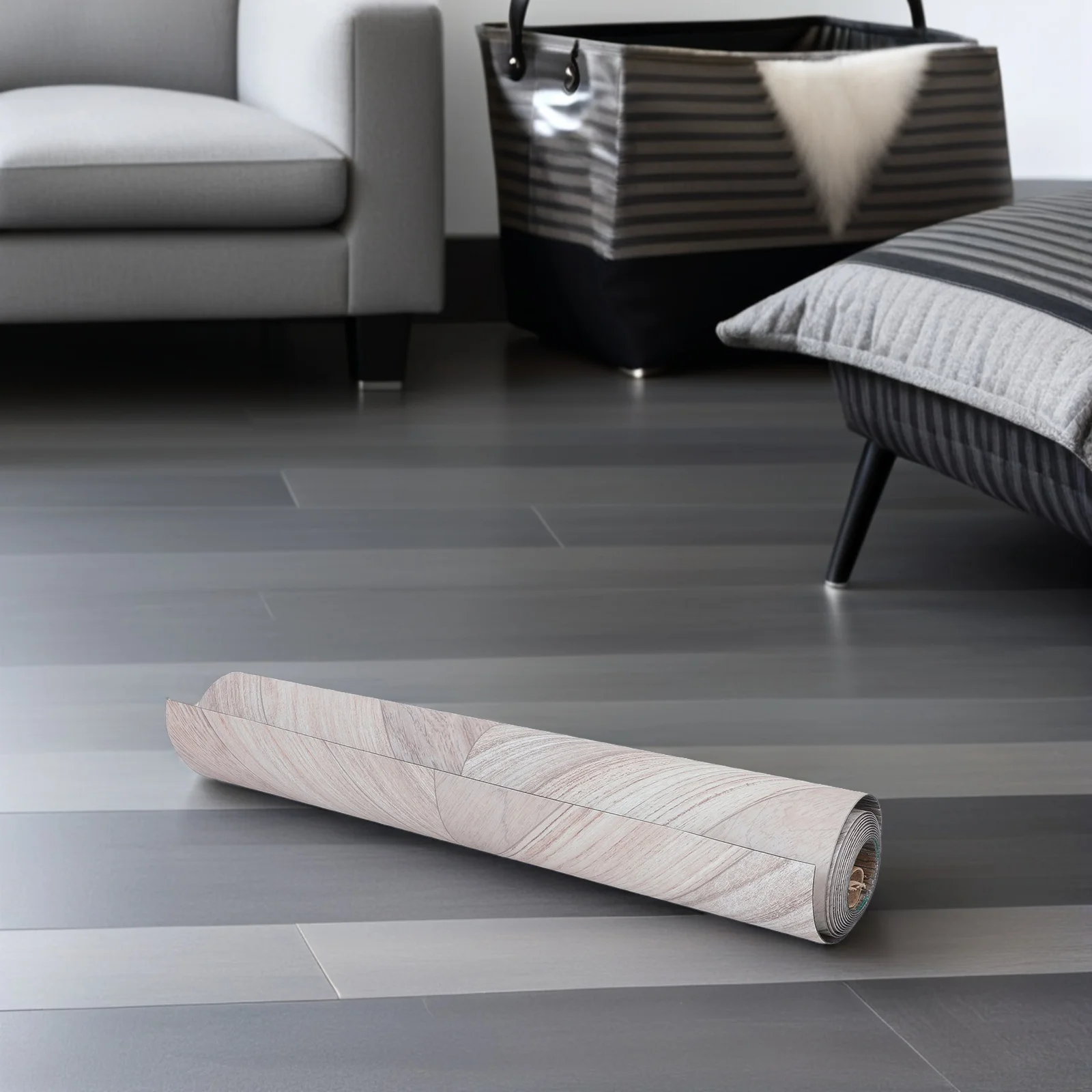 0.6mx3mx1.5mm Self-Adhesive Vinyl Flooring Wood Pattern Peel and Stick for Home Office Commercial Spaces Durable