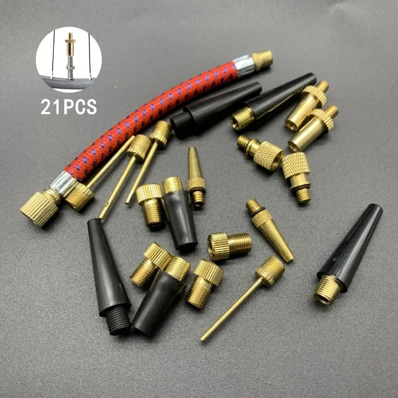 AliExpress 21pcs/Set Bicycle Valve Adapter Copper Set Bicycle Valve Block Valve Adapter Bicycle Inflation Accessories