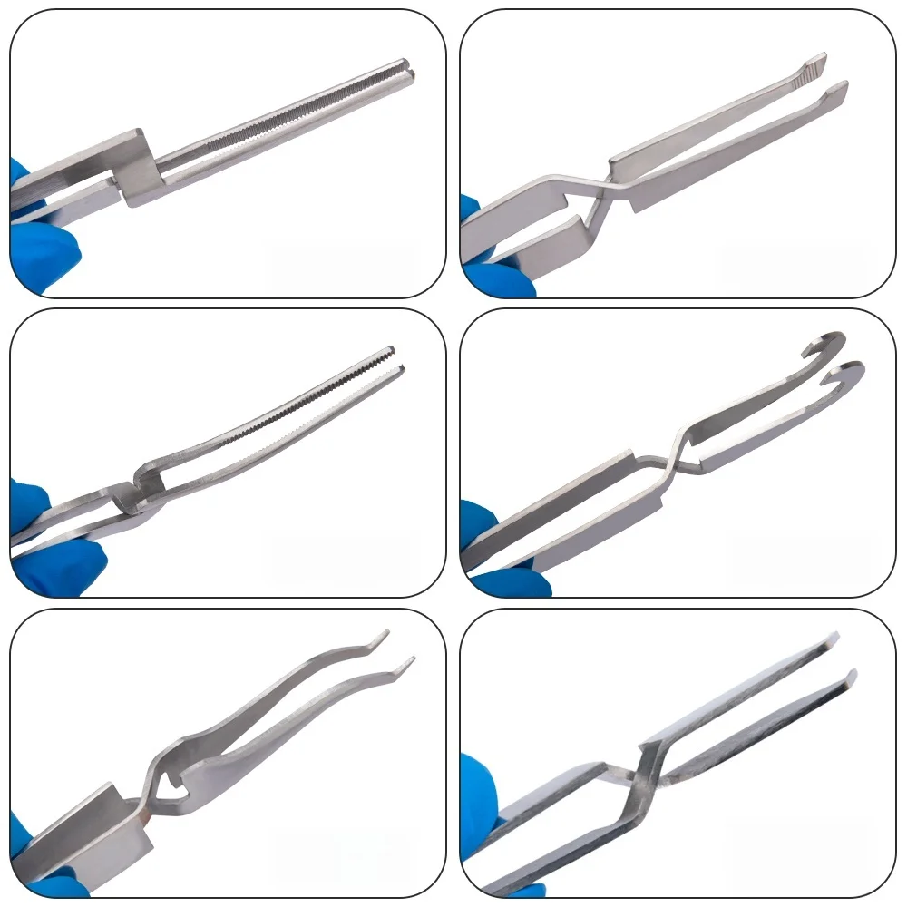 Dental Orthodontic Set Posterior Brackets Buccal Tube Lingual Buttons Bonding Tweezer Holder Placer Articulating Paper Tweezers