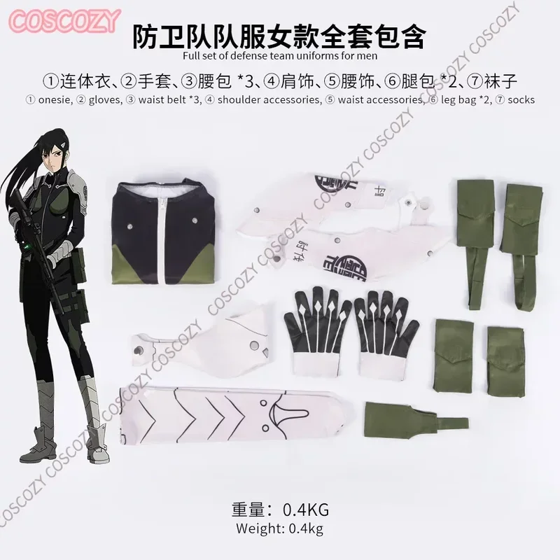 Costume de Cosplay de l'Anime KaiMozambique No. 8, Kafka Hib37Mina Ashiro, Combinaison avec Perruque, Uniforme, Sac, Gants, Balayeuse de Monstres, Accessoires d'Anniversaire Imbibés