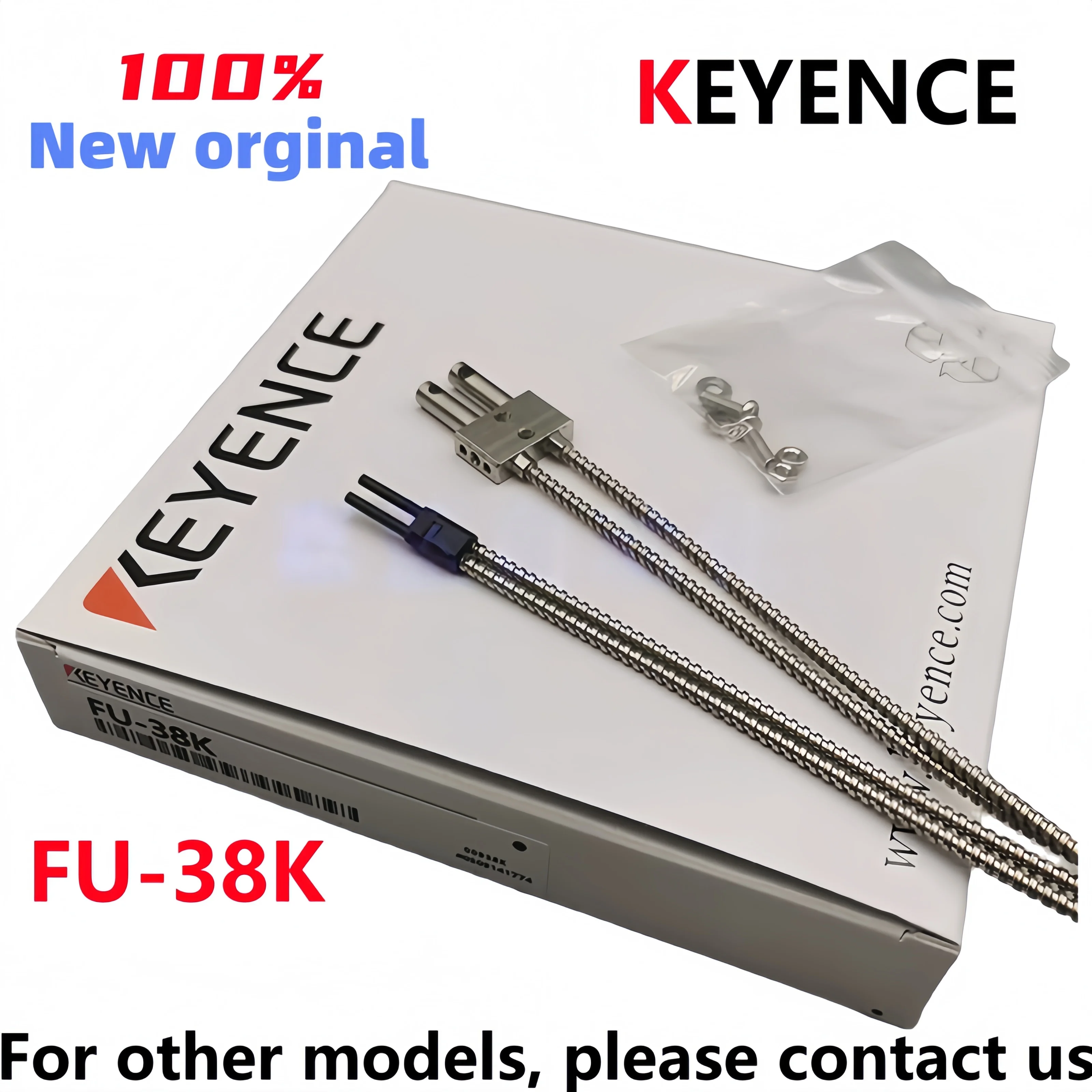 FU-38K KEYENCE High-Temperature-Resistant Crystal Semiconductor Optical Fiber Sensor 100% Original