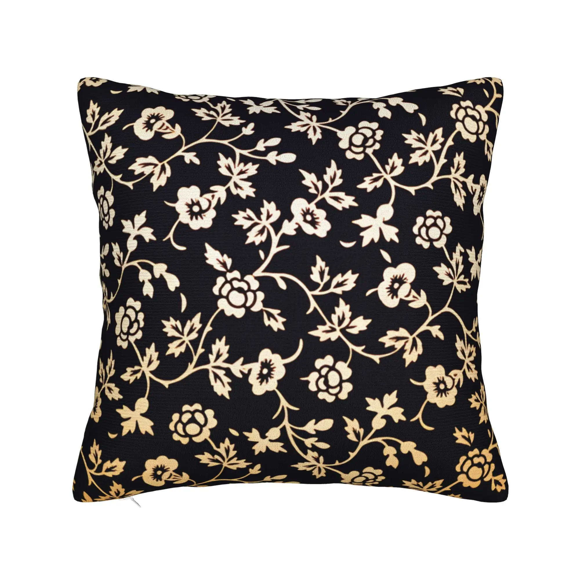 Pillow Case Black White Gold Flower Custom  Pillow Cover For Living Room Bed Chair Fashion Pillowcases