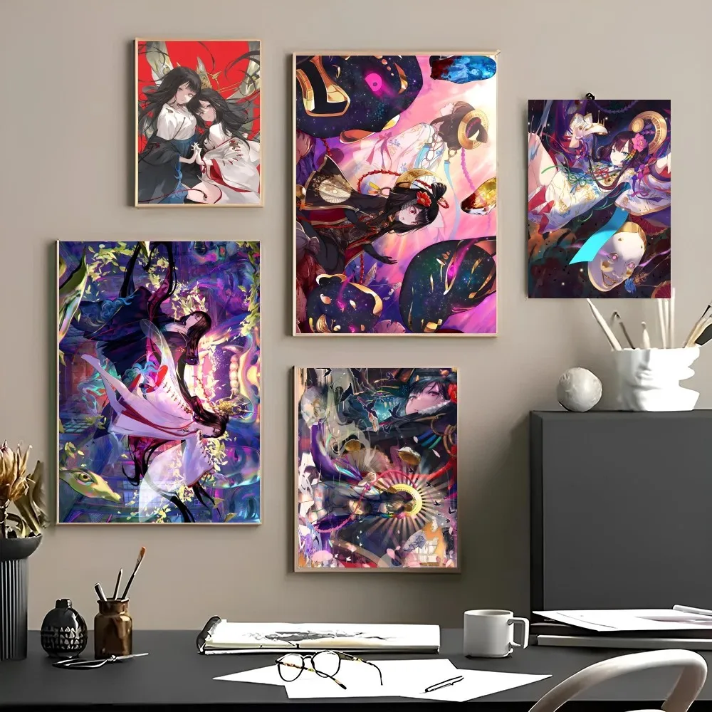 1pc Onmyoji Menreiki Poster HD Posters Home Room Bar Cafe Decor Art Wall Painting Picture