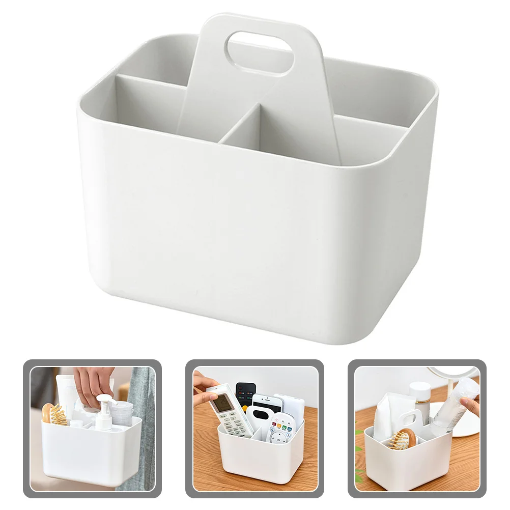 

Bathroom Storage Basket with Handle Heavy Duty PP Material Organizing Container for Shower Essentials Toiletries Makeup in Home